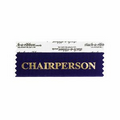 Chairperson Navy Award Ribbon w/ Gold Foil Imprint (4"x1 5/8")